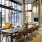 a room with a table and chairs