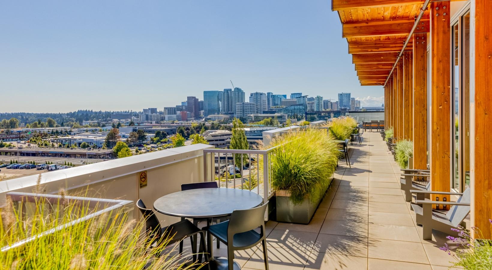 Settle into comfort at Arras a balcony overlooking a city