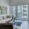a living room with a large glass door
